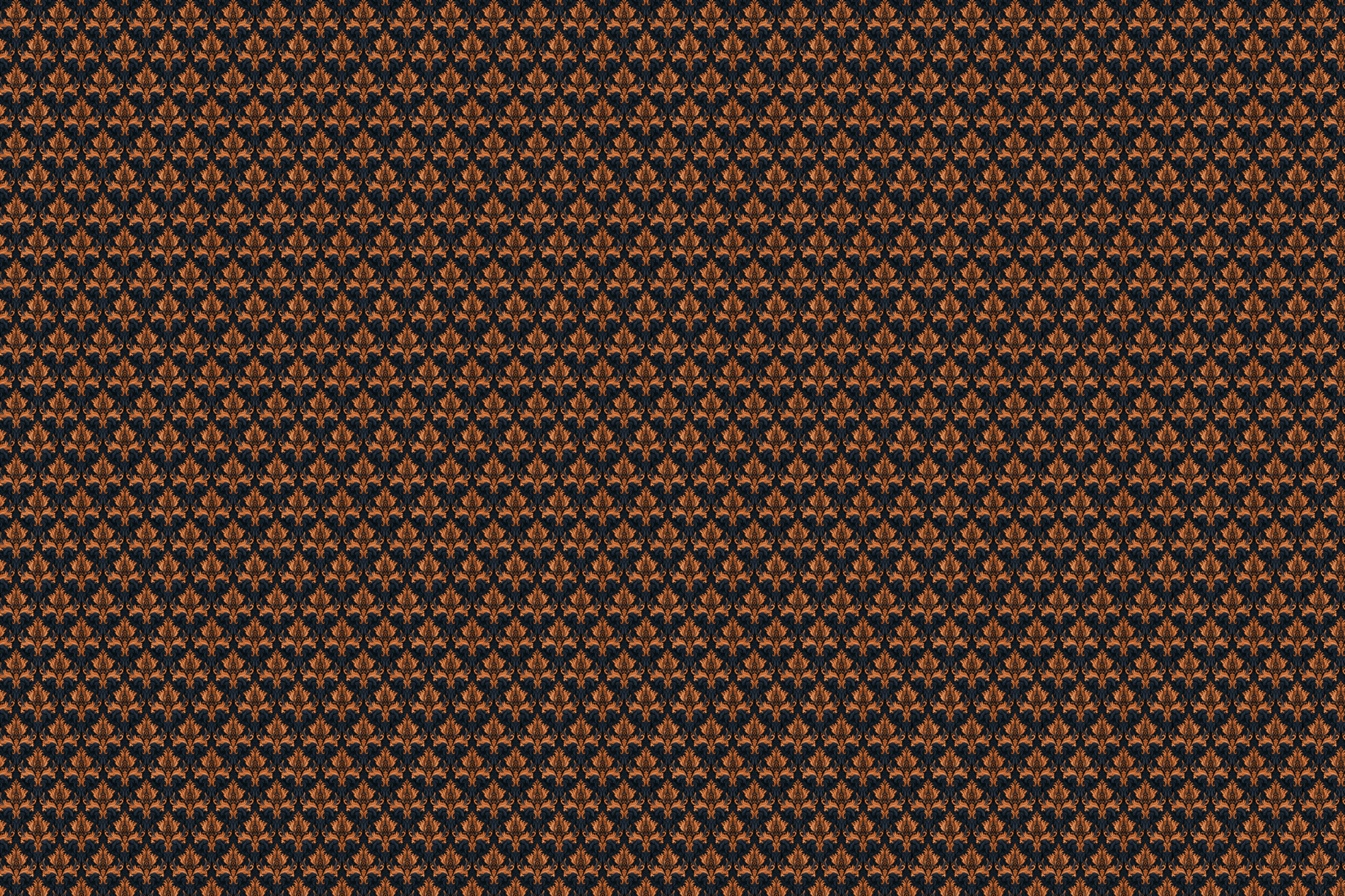Baroque Bronze: Small Pattern Damask Wrapping Paper