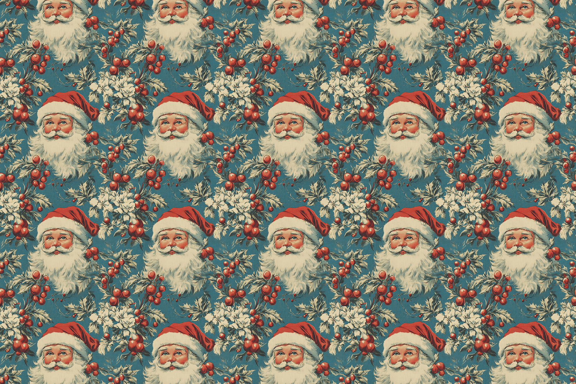 Chimney Man: Vintage Santa Wrapping Paper
