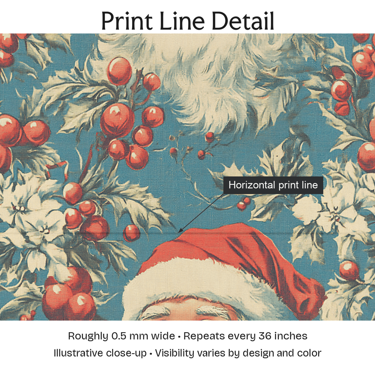 838246 — Print Line Detail. Illustrative close-up; visibility varies by design and color.