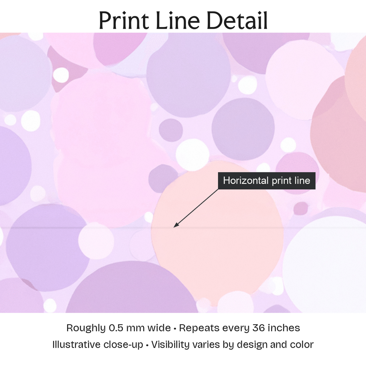 838749 — Print Line Detail. Illustrative close-up; visibility varies by design and color.