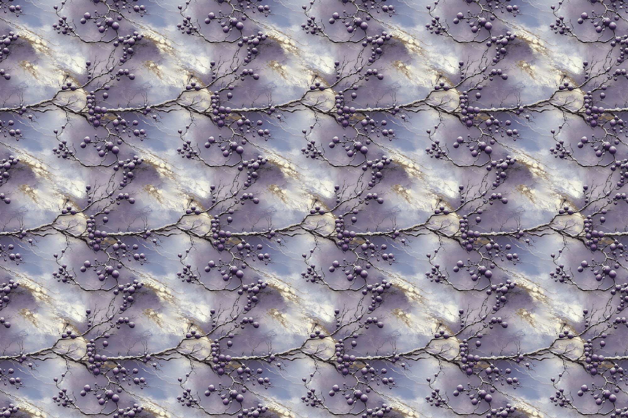 Purple Winter Berries: Botanical Gift Wrap