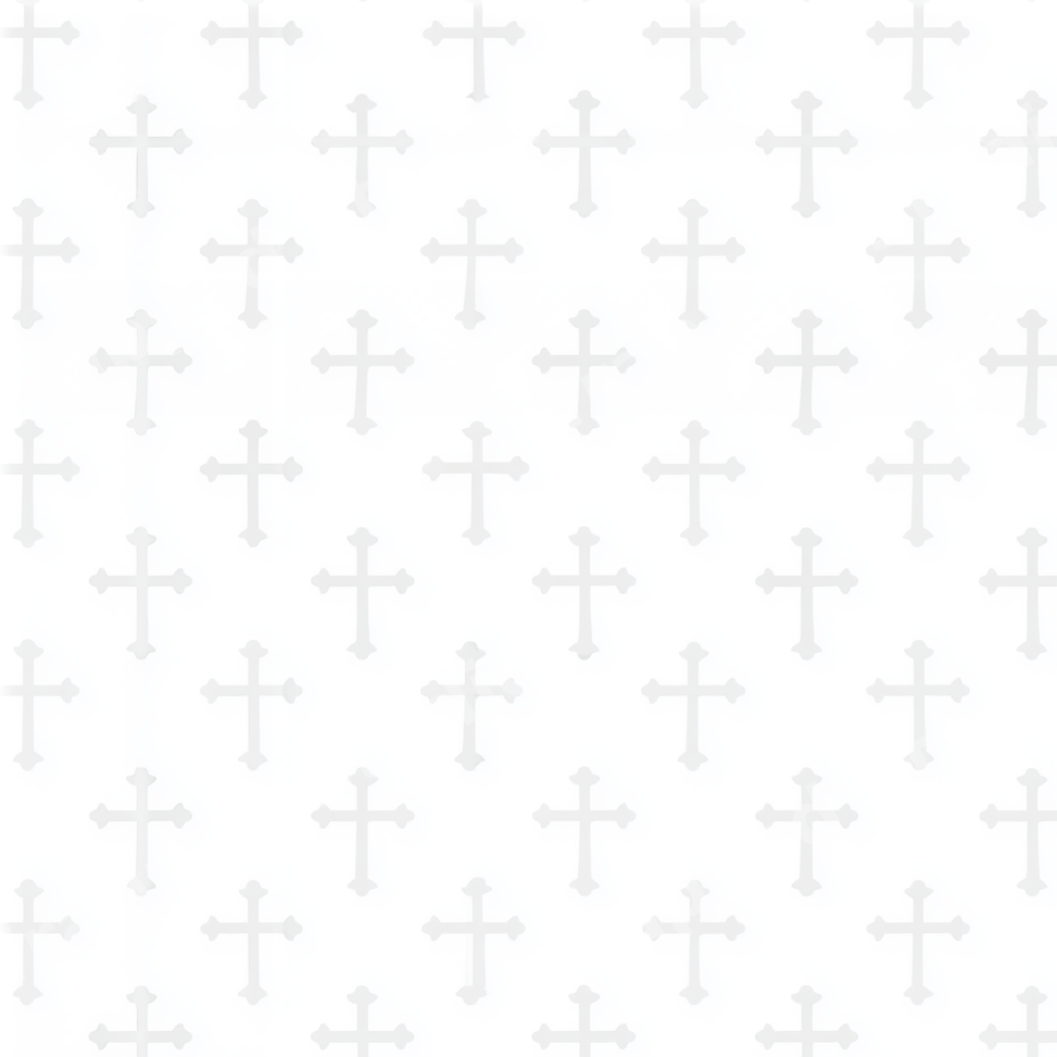 Minimalist light gray Christian cross pattern on white for elegant religious and baptism designs.