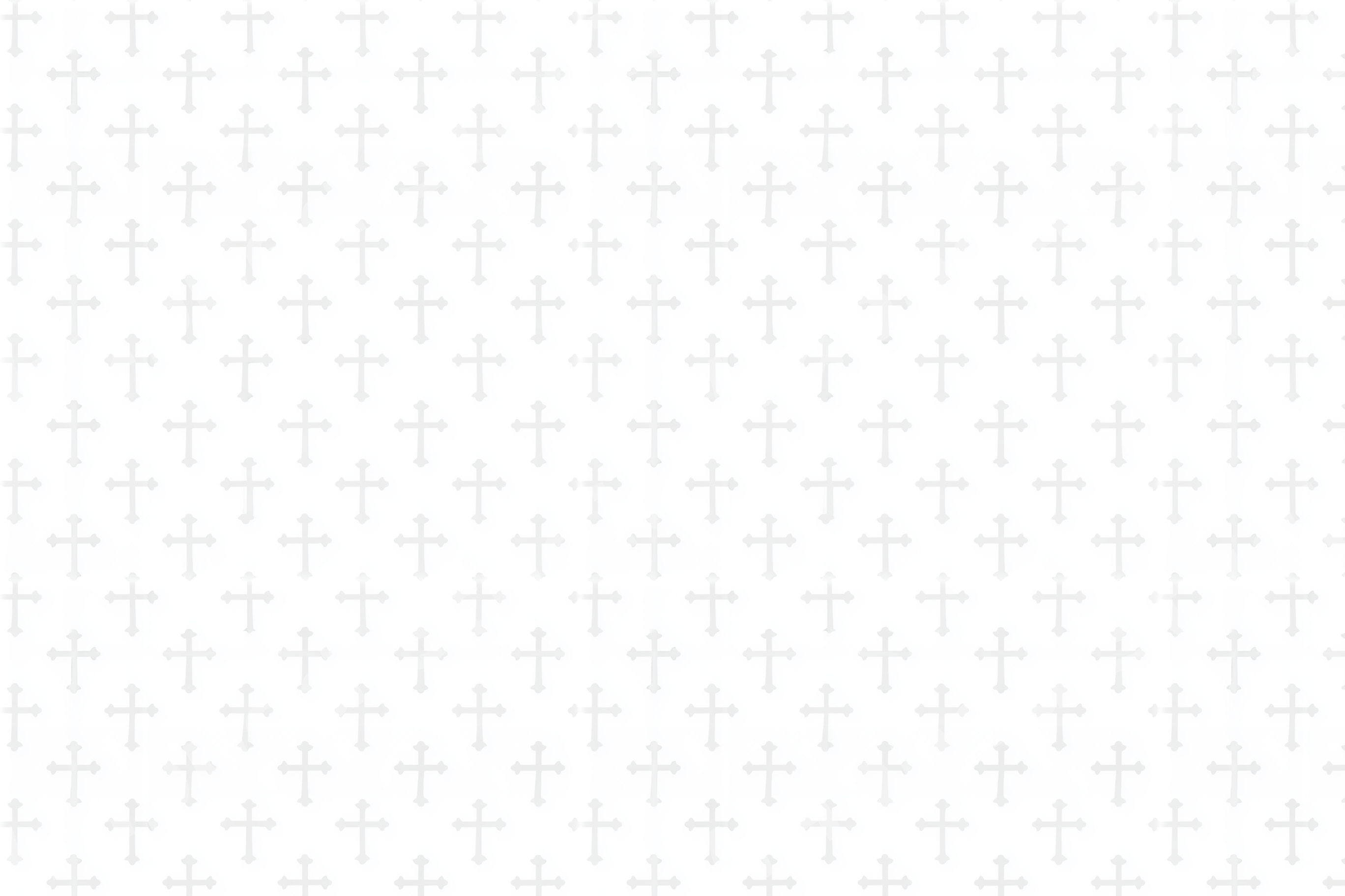 Minimalist geometric pattern featuring subtle light gray Christian crosses on a white background.
