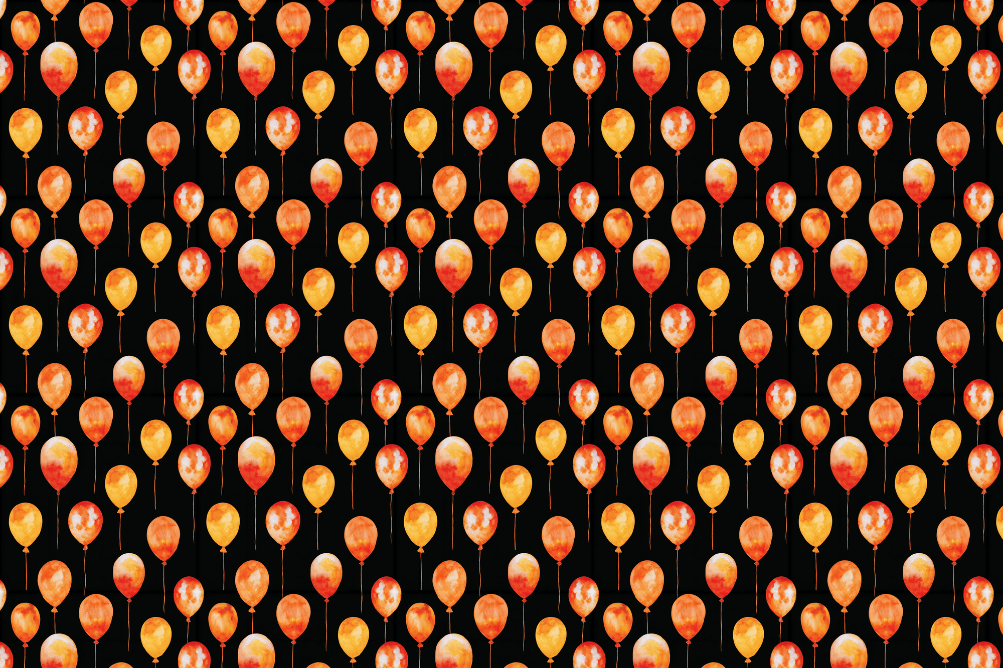 Clown on Fire: Orange Fire Balloon Wrapping Paper