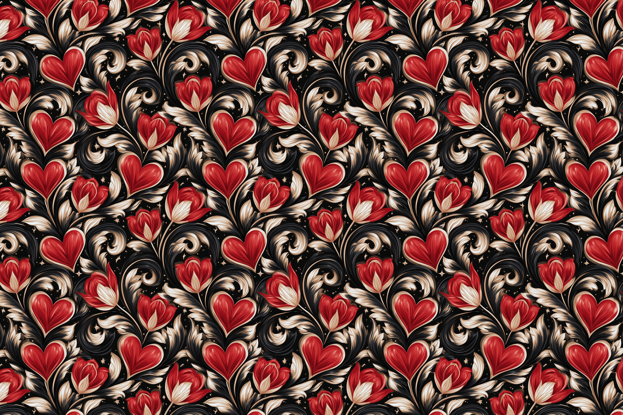Bleeding Baroque: Heart Wrapping Paper