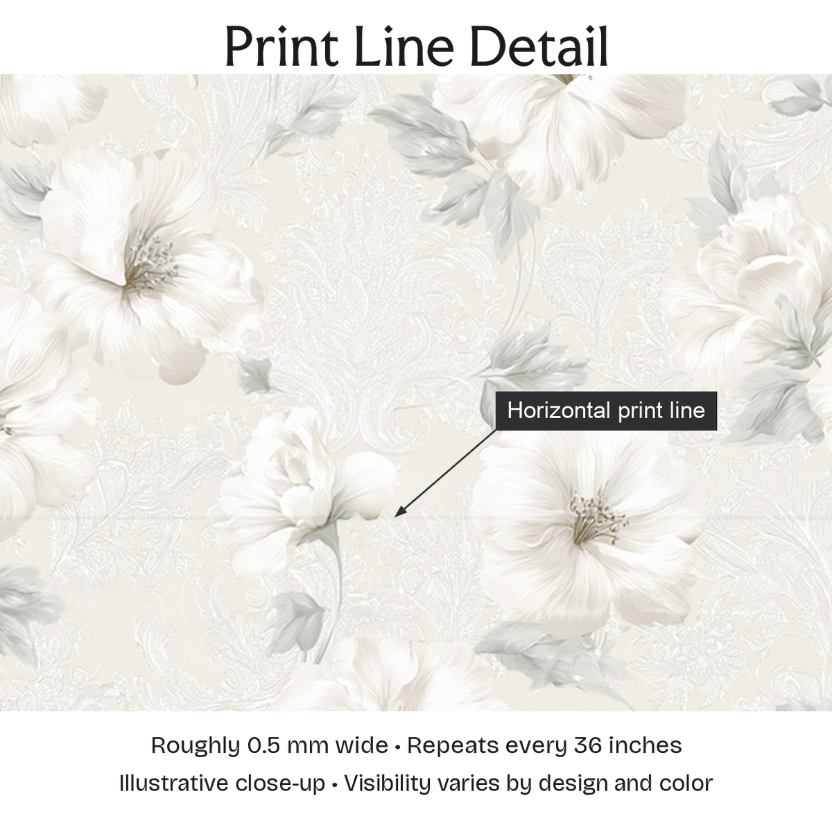 858588 — Print Line Detail. Illustrative close-up; visibility varies by design and color.