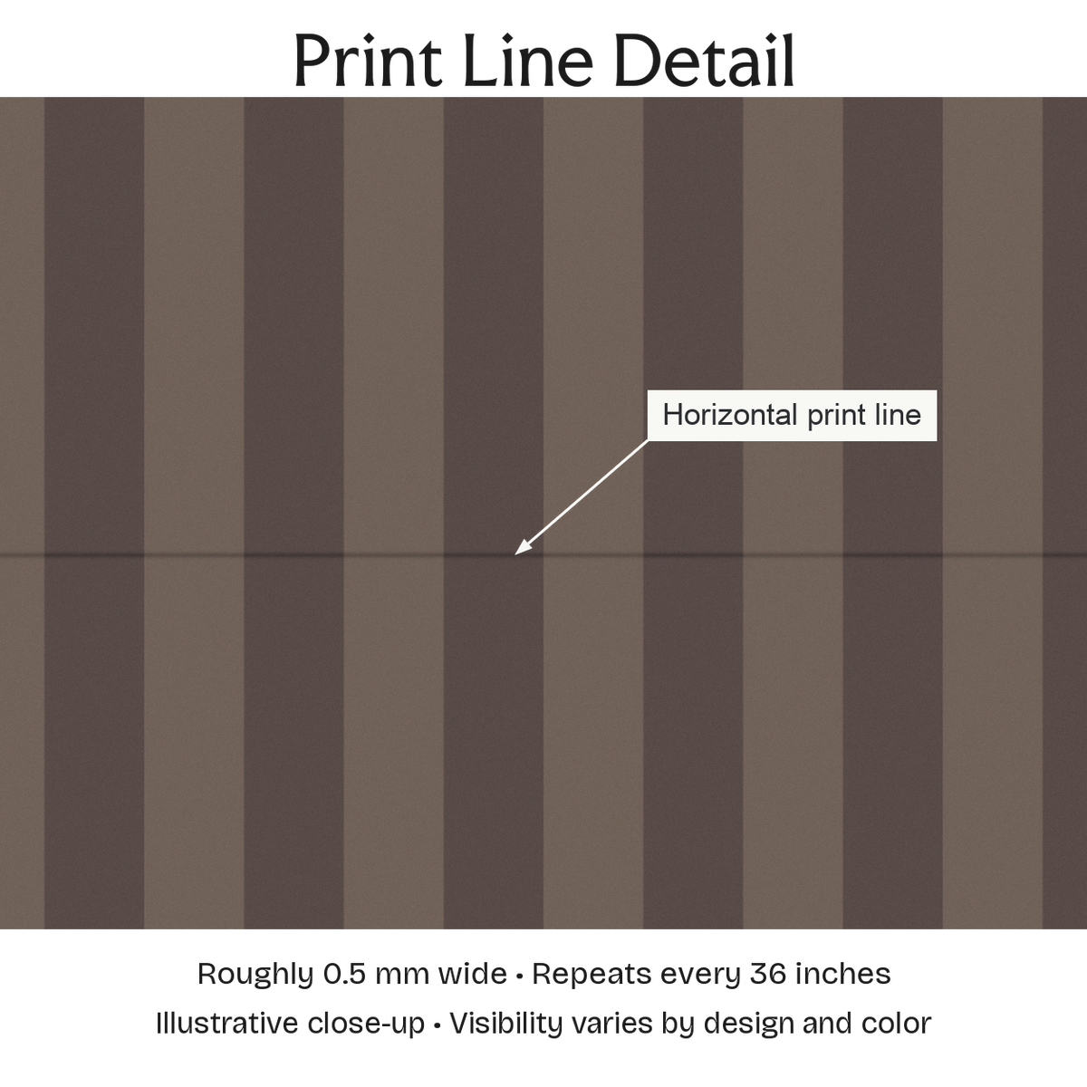 863590 — Print Line Detail. Illustrative close-up; visibility varies by design and color.