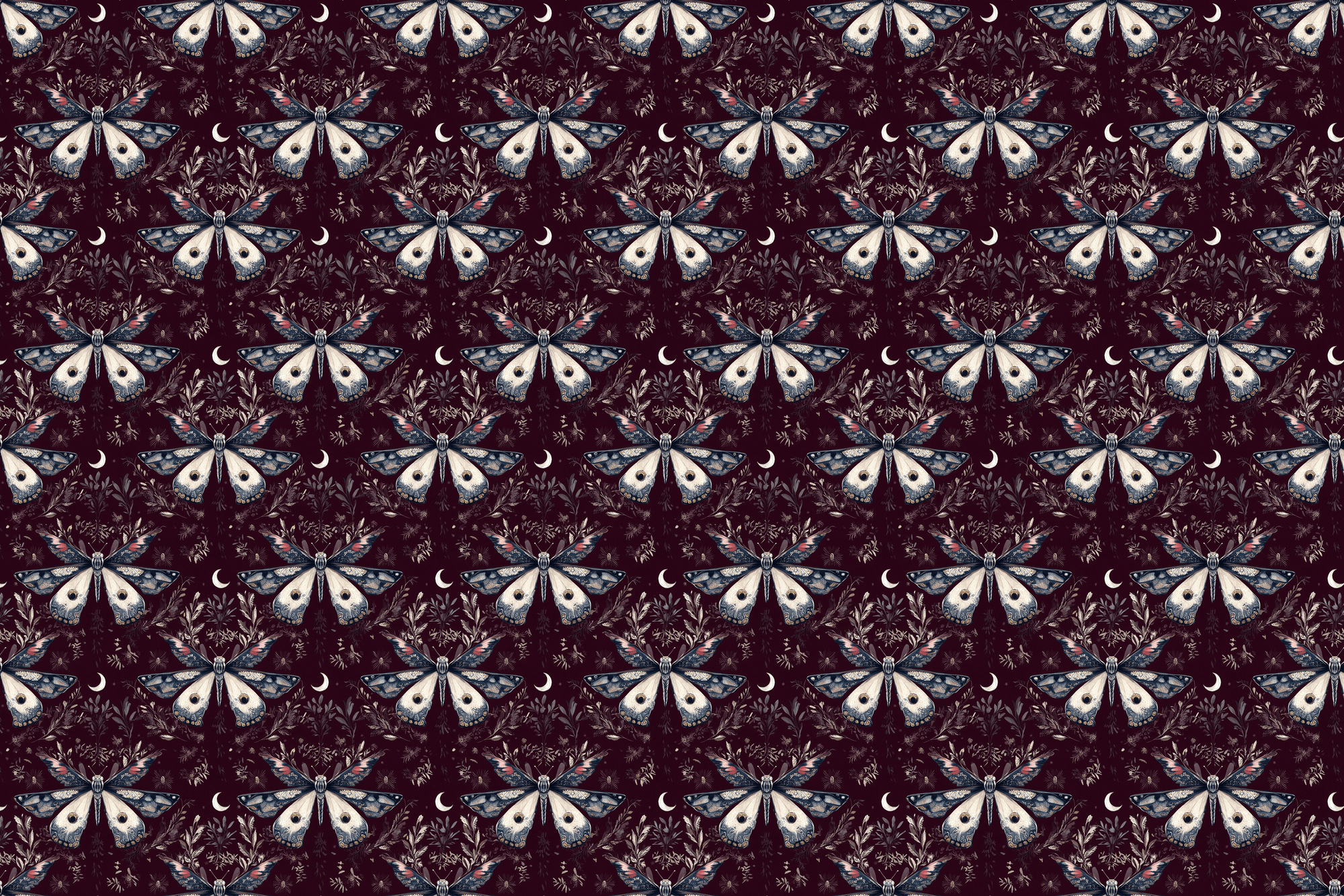 Gothic Grandeur: Mystical Moth Wrapping Paper