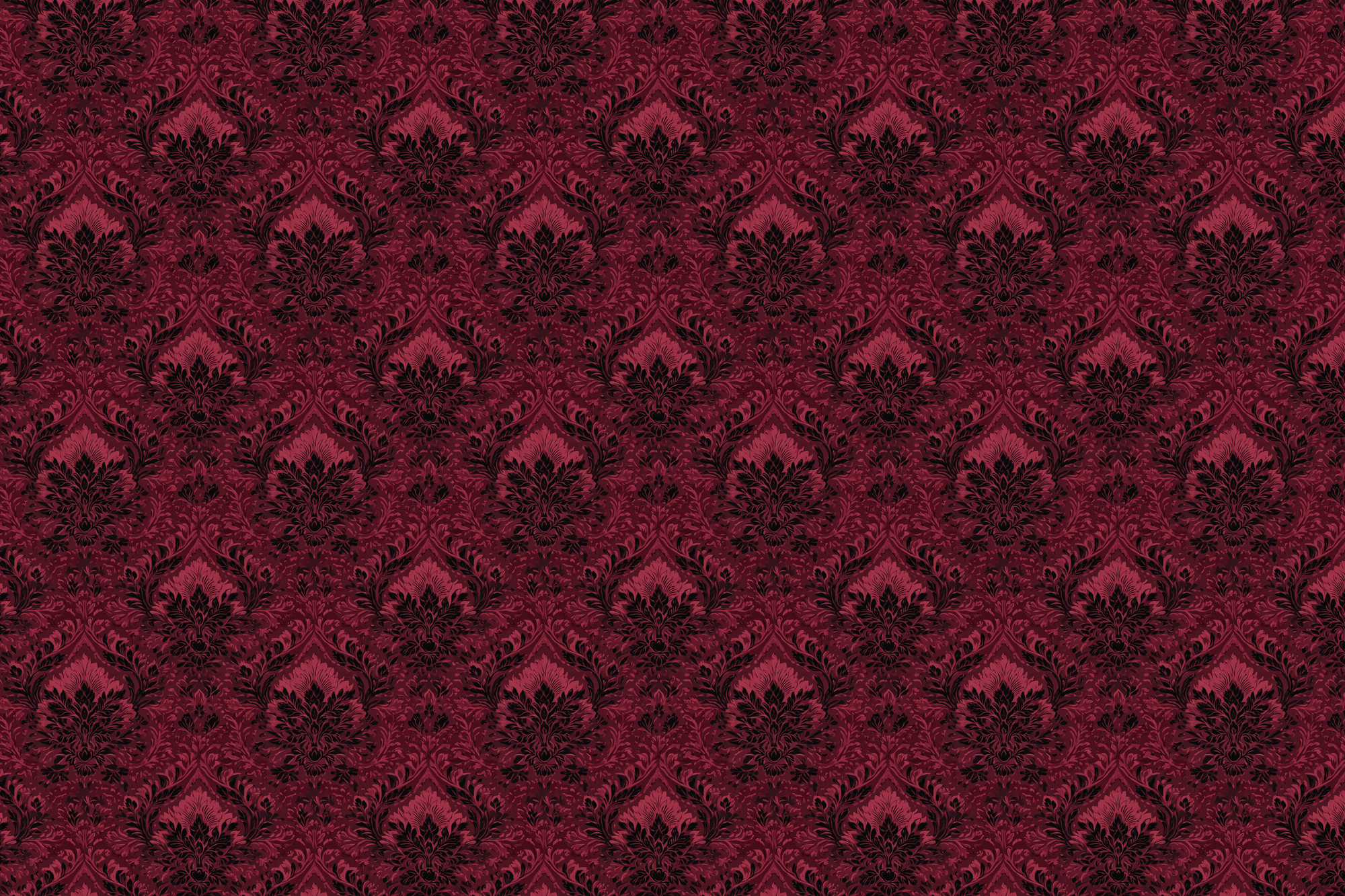 Regal Rouge: Christmas Damask Wrapping Paper