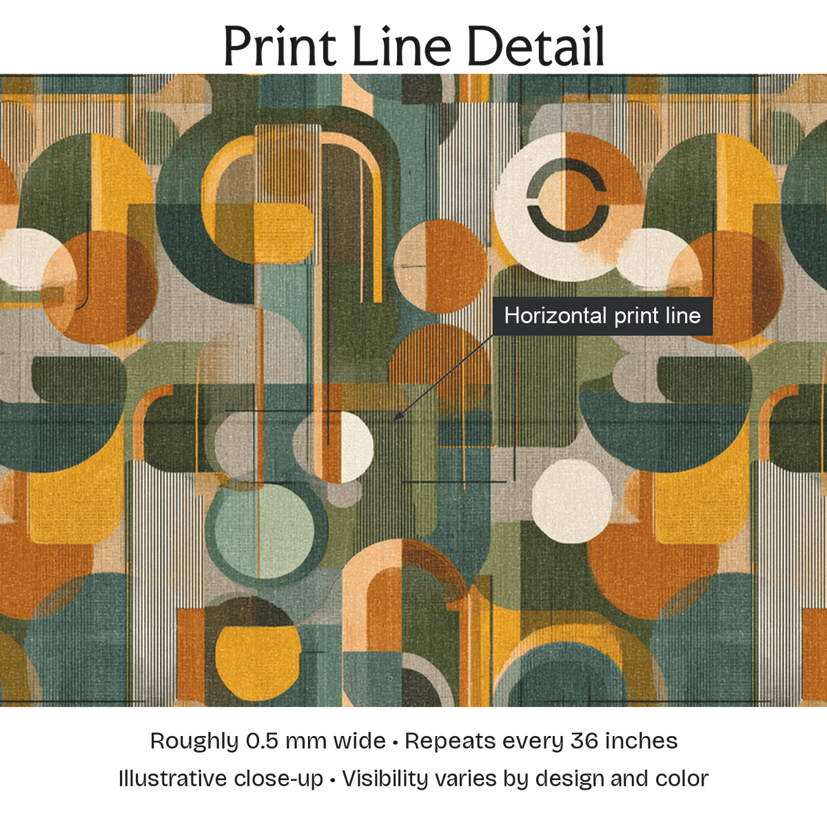 866072 — Print Line Detail. Illustrative close-up; visibility varies by design and color.