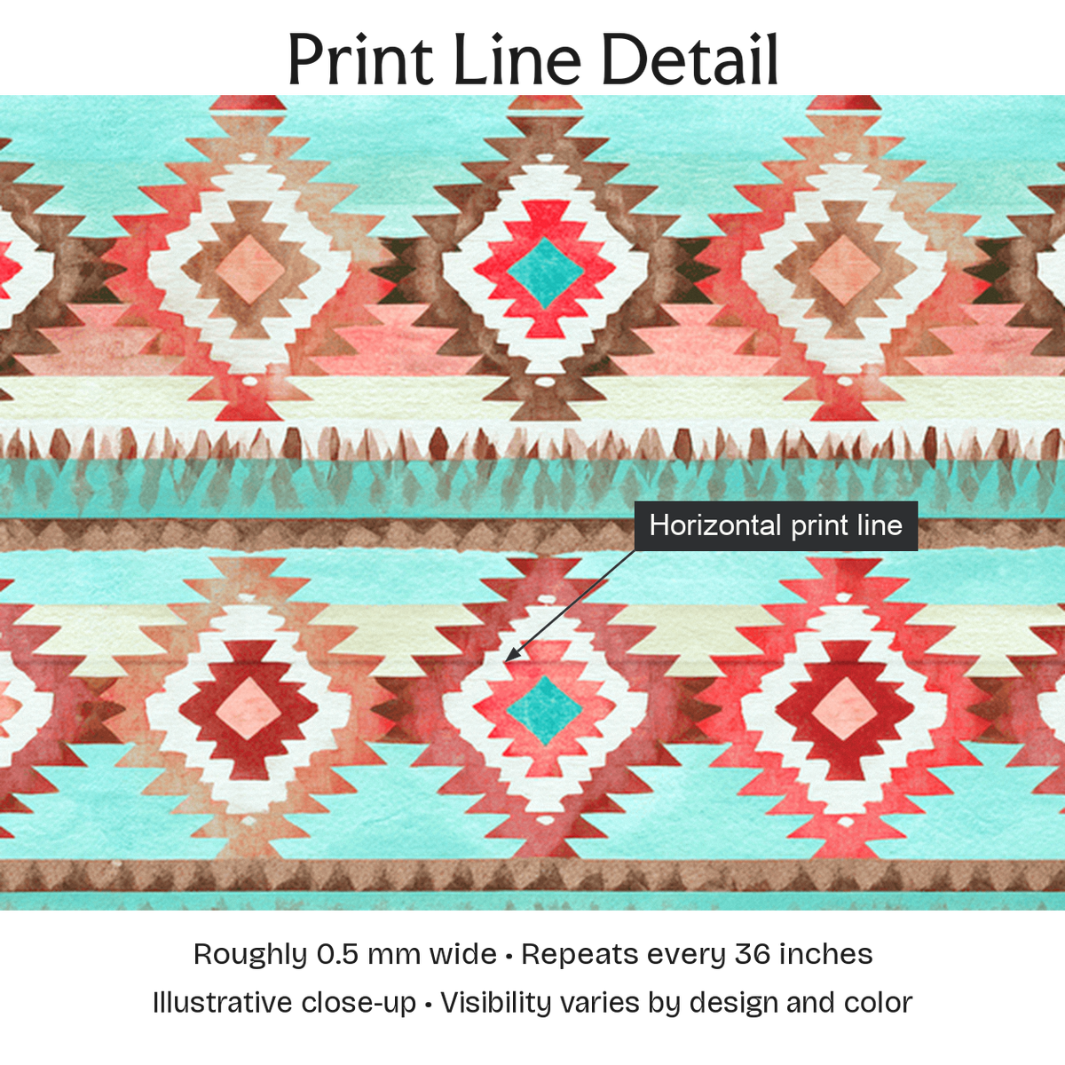 867524 — Print Line Detail. Illustrative close-up; visibility varies by design and color.