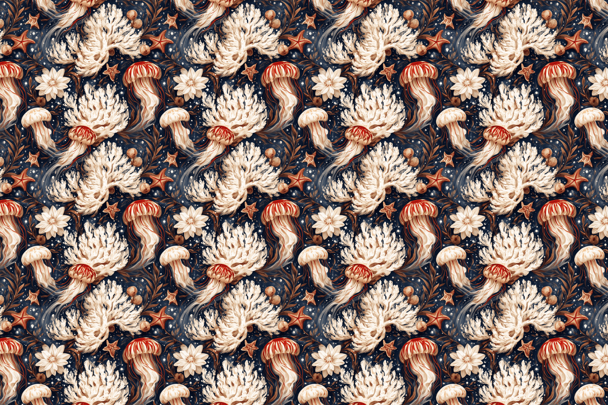 Tentacle Teatime: Vintage Jellyfish Gift Wrap