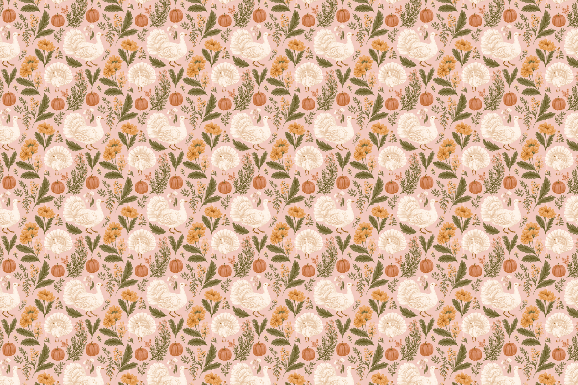 Harvest Homestead: Thanksgiving Turkey Wrapping Paper