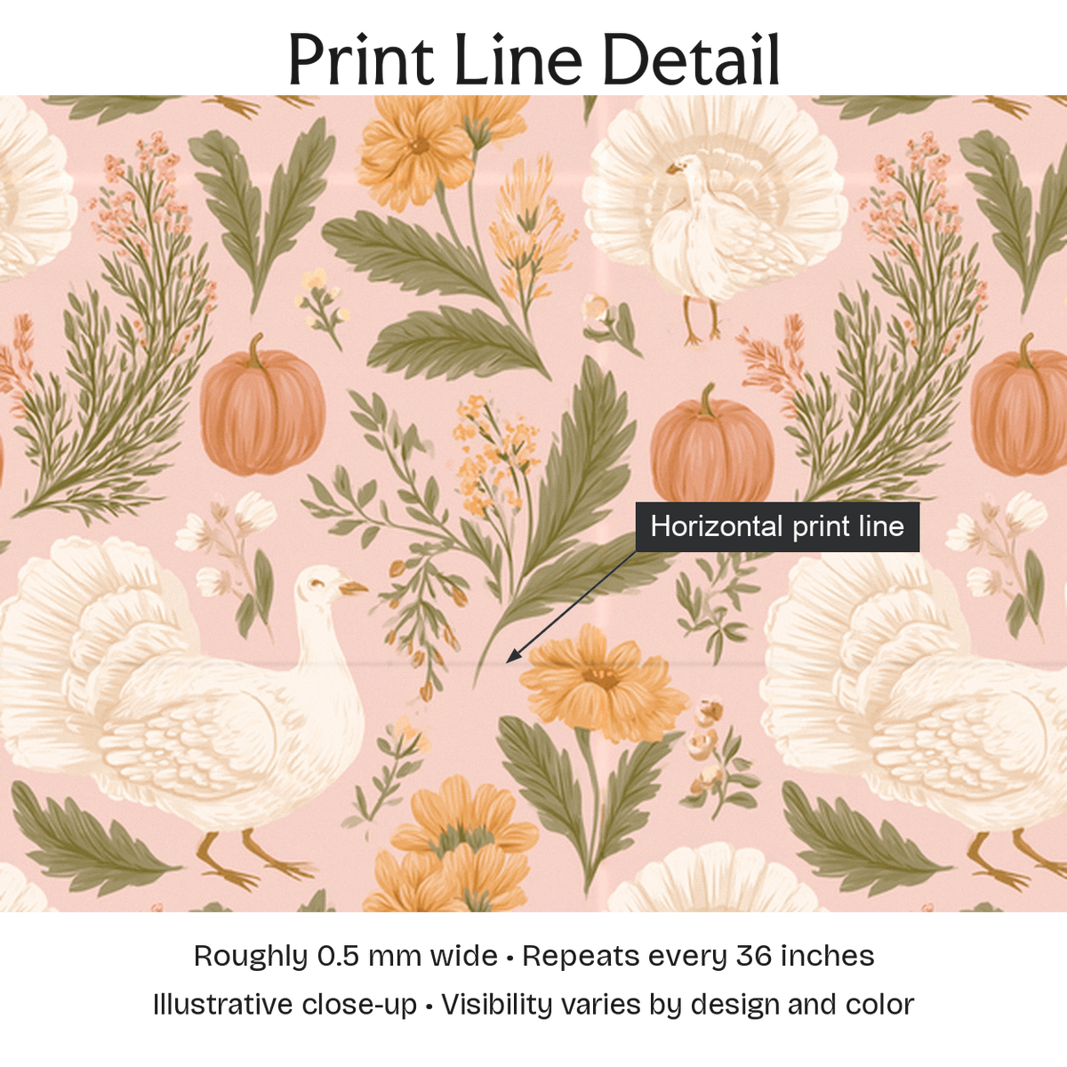 878095 — Print Line Detail. Illustrative close-up; visibility varies by design and color.
