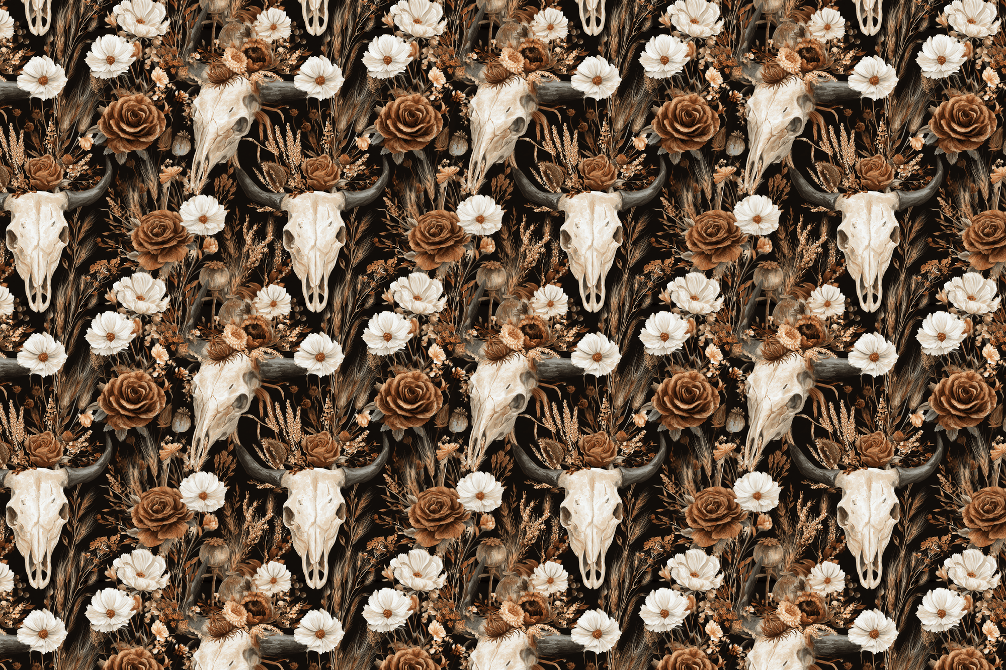 Bones & Blooms: Rustic Western Wrapping Paper