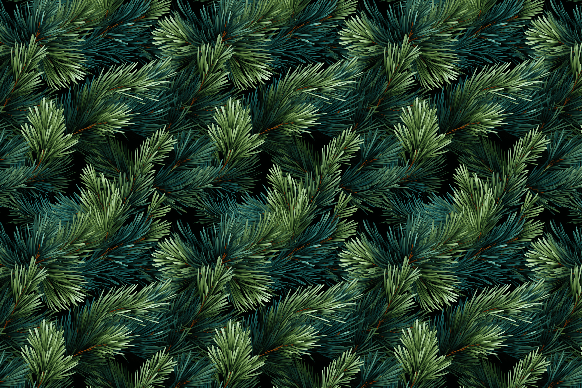 Pine Peaks: Evergreen Christmas Wrapping Paper
