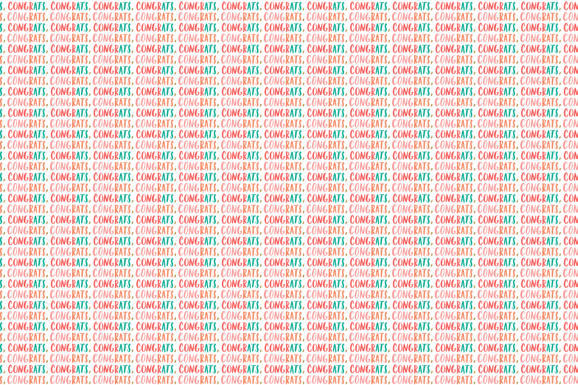 Colorful Congrats: Congratulations Wrapping Paper
