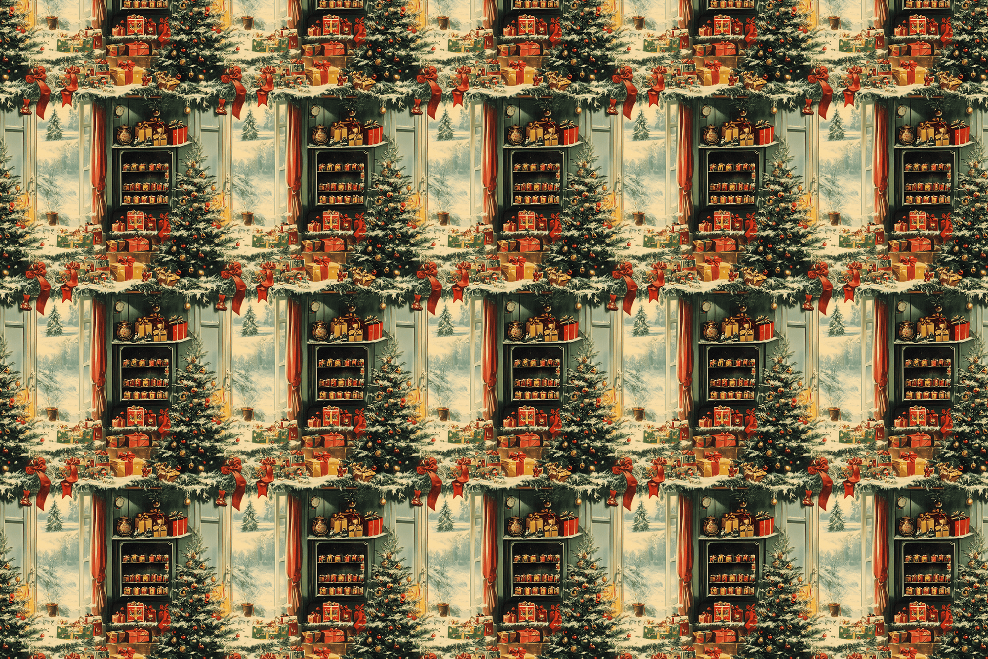 Vintage 1940s: Christmas Wrapping Paper