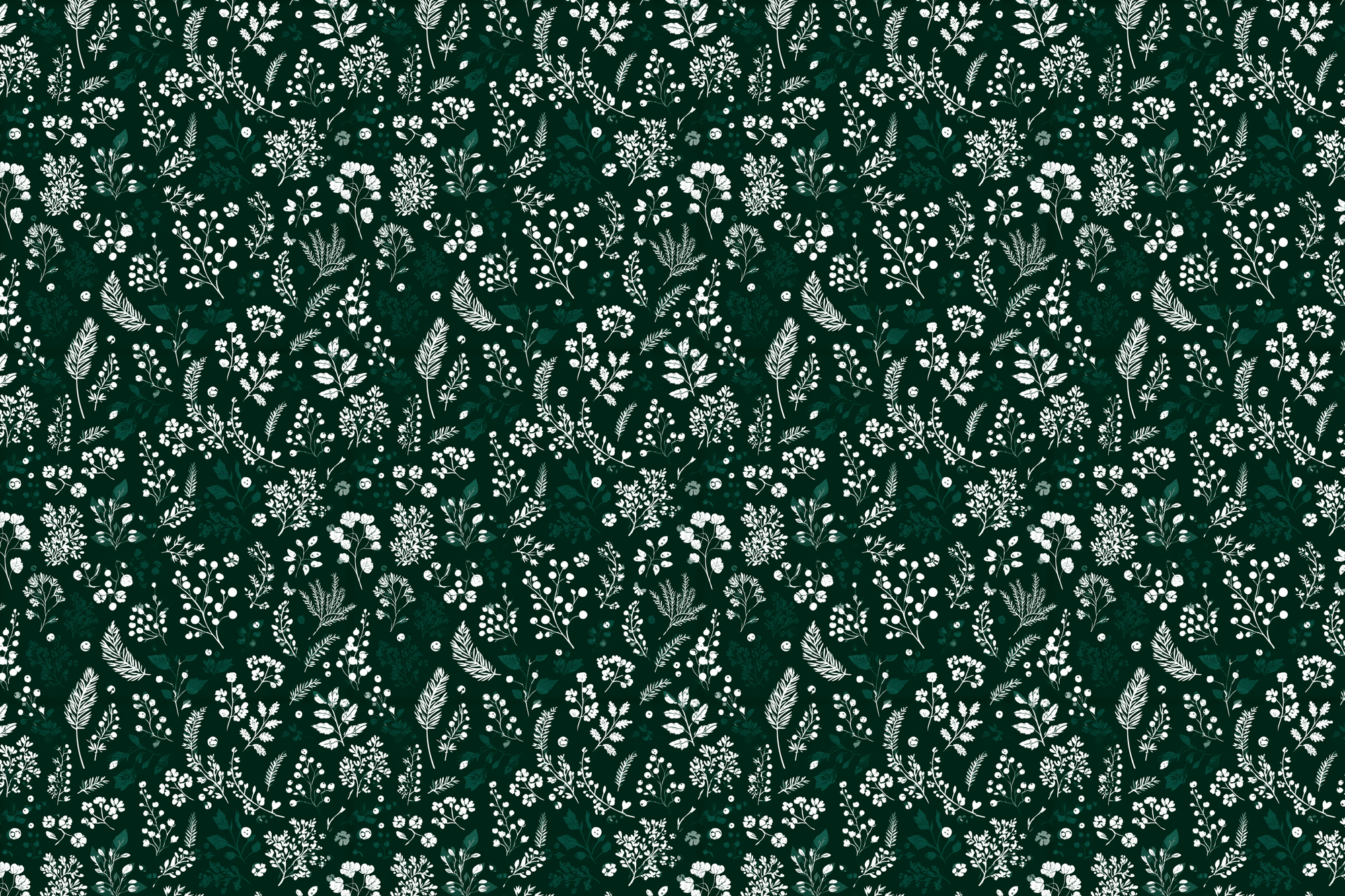 Deep Woodland Wonder: Green Gift Wrap