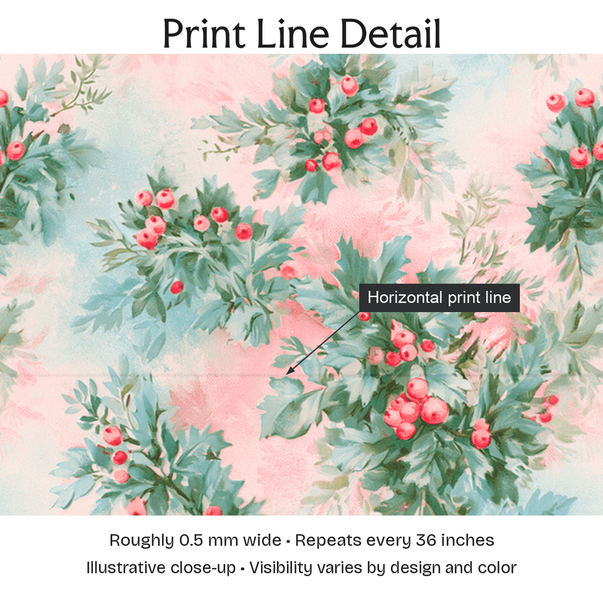 888049 — Print Line Detail. Illustrative close-up; visibility varies by design and color.