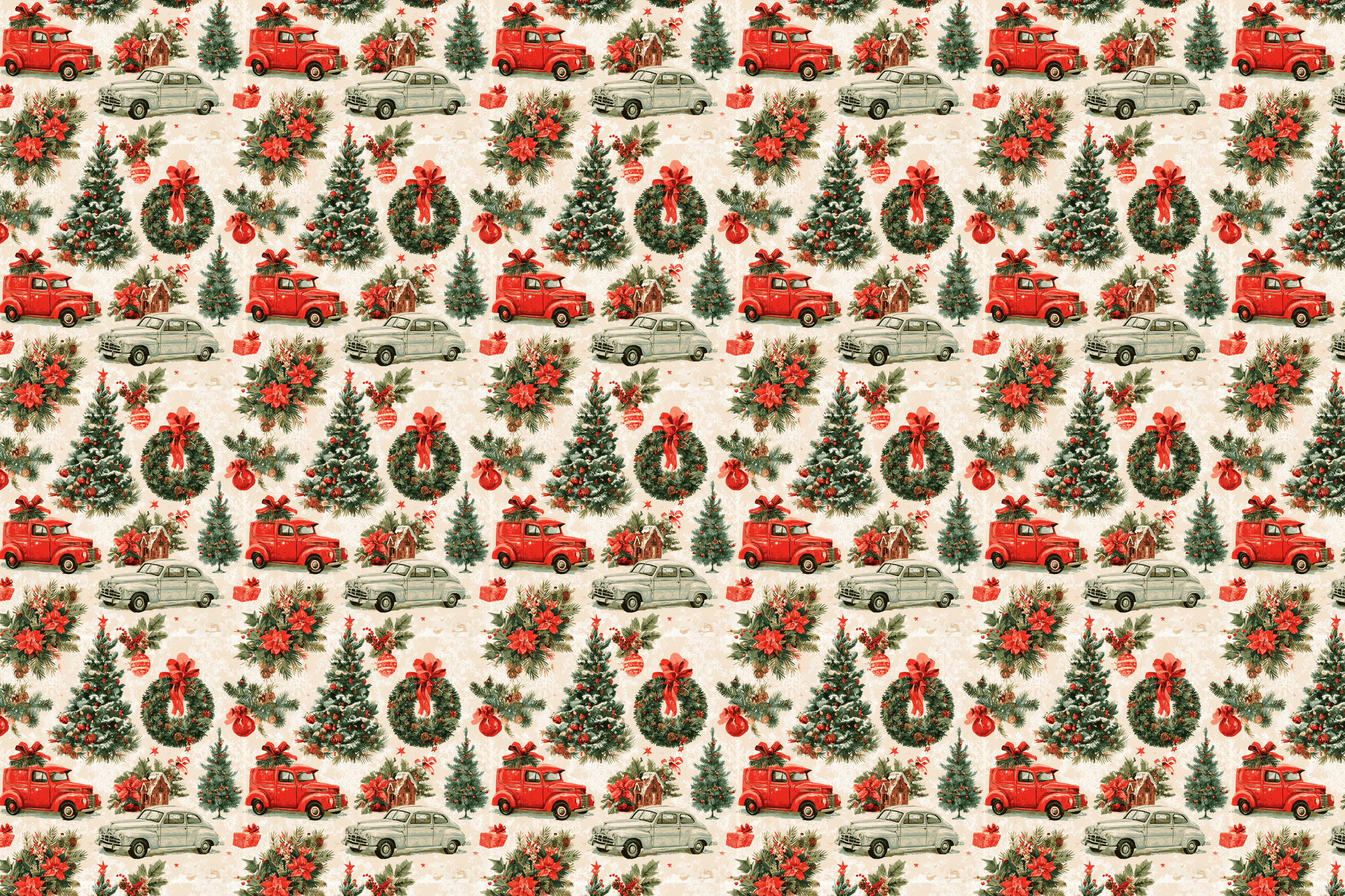 Gasoline Noel: Vintage Christmas Wrapping Paper