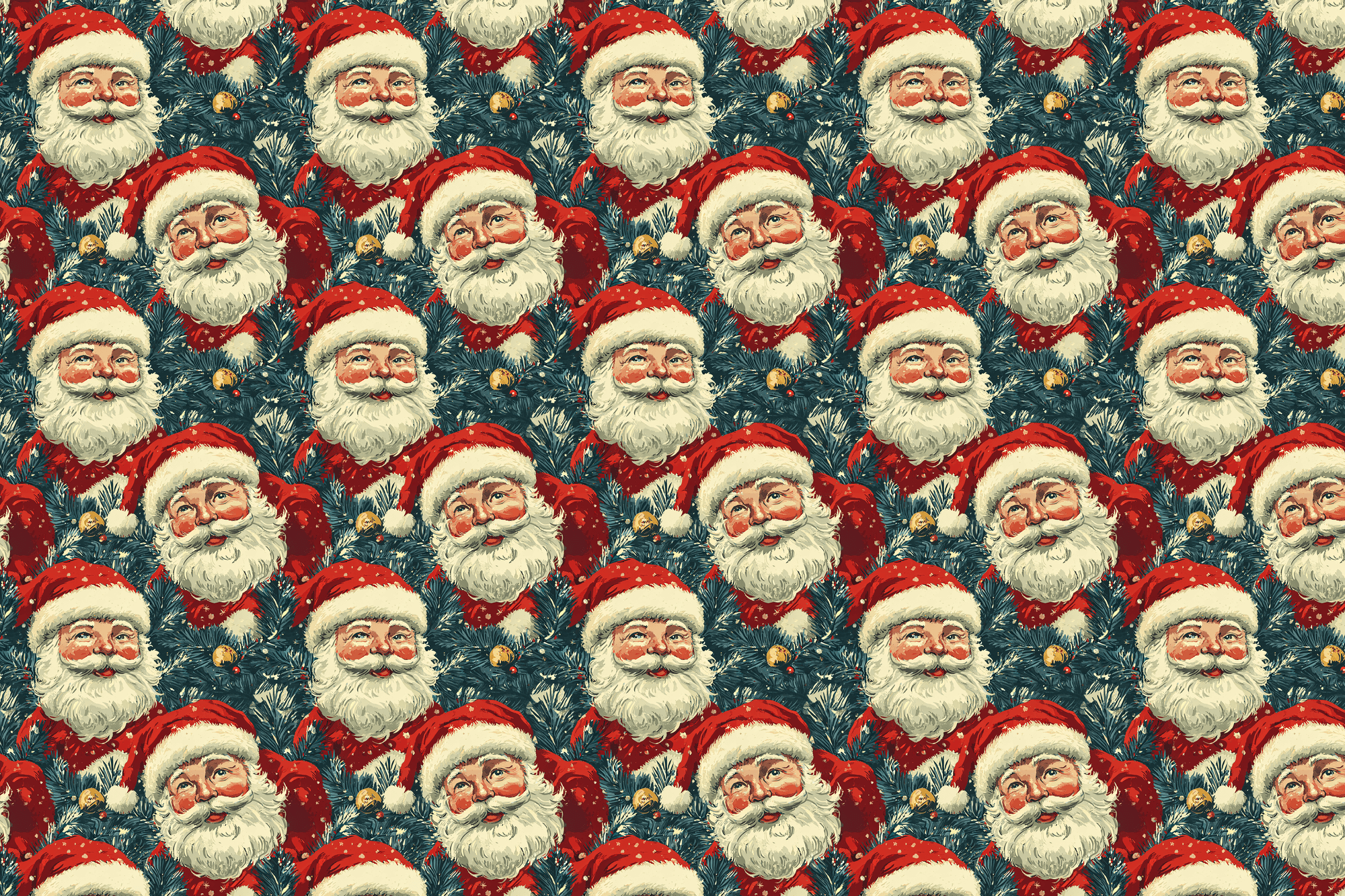Classic Claus: Vintage Christmas Wrapping Paper