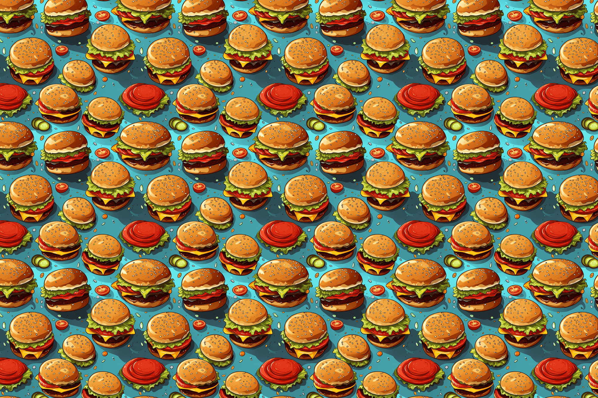 Burger Bash: Bodacious Birthday Wrapping Paper