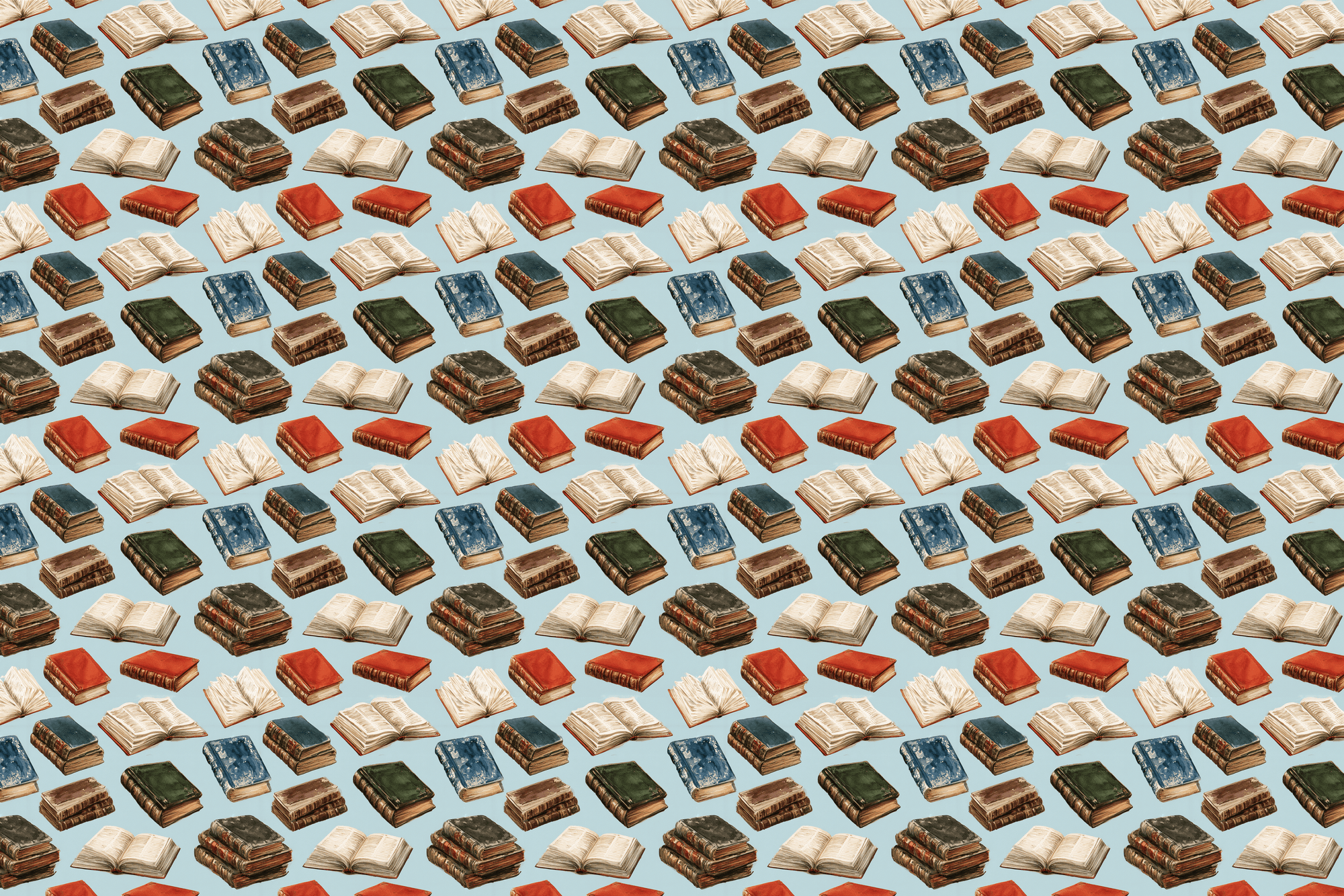 Scholarly Shelves: Vintage Book Wrapping Paper