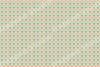 Modern geometric pattern of repeating teal and coral plus signs on a beige background.
