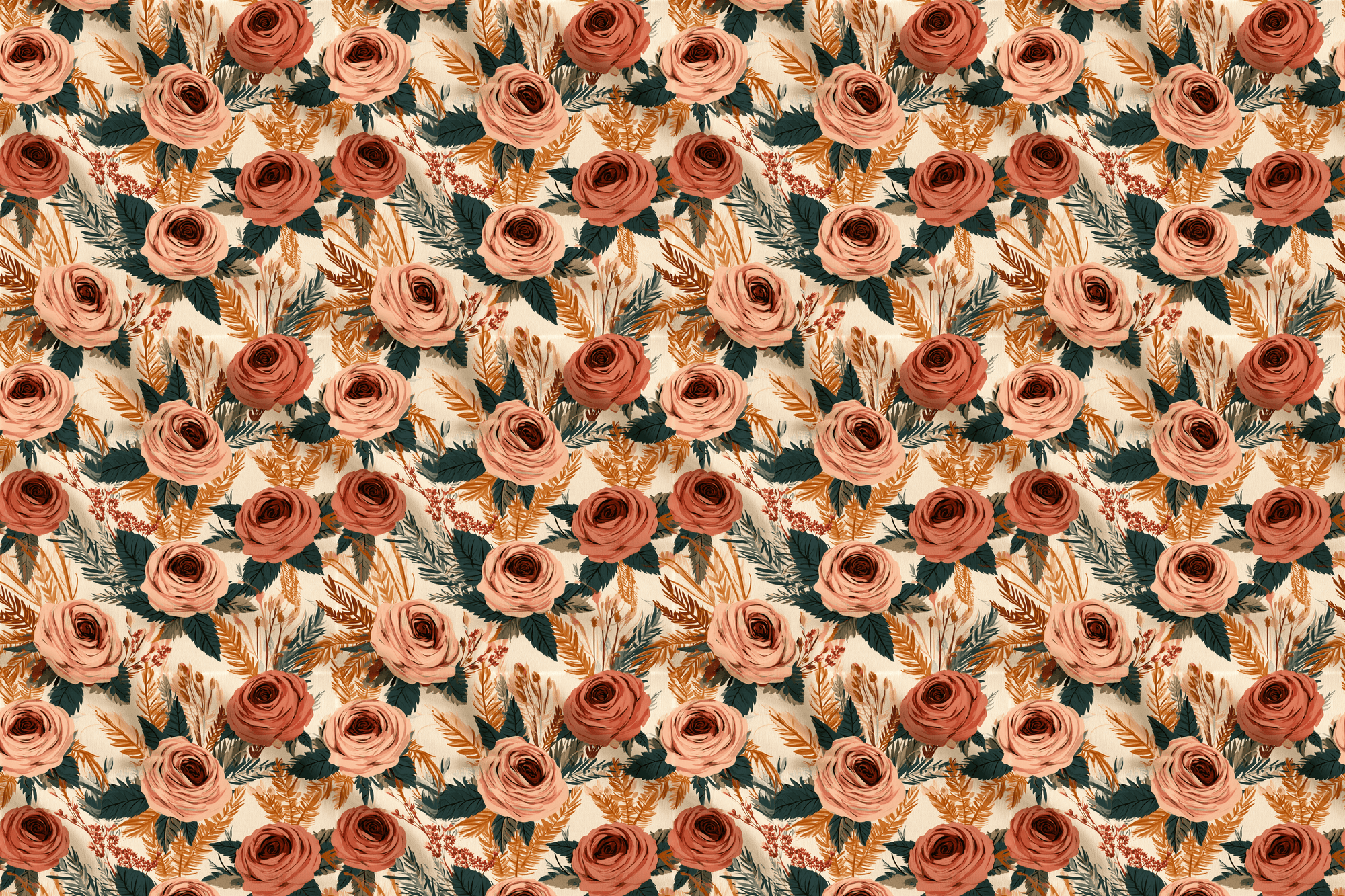 Rustic Roses: Vintage Floral Gift Wrap