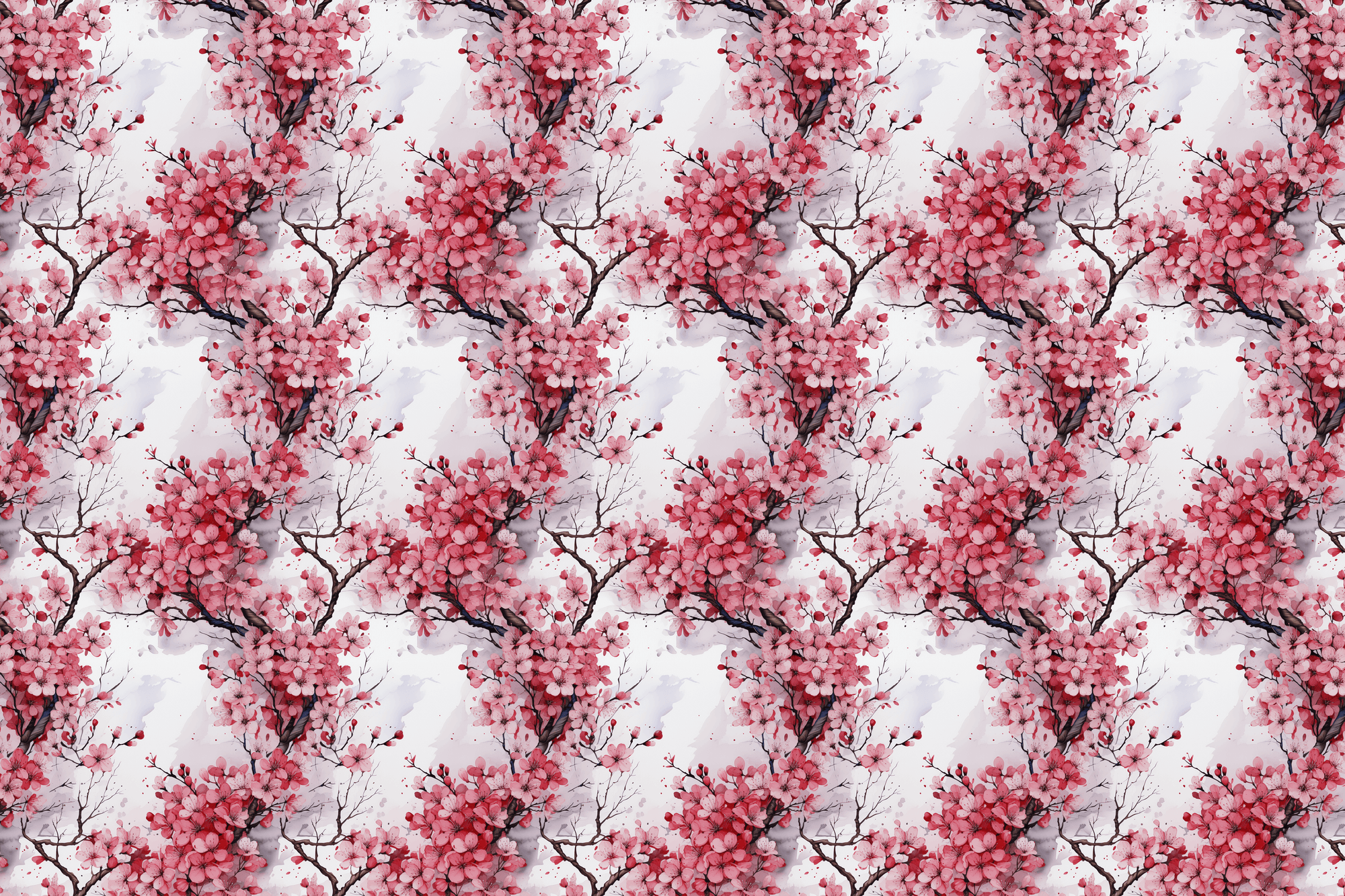 Blushing Blossoms: Elegant Watercolor Cherry Blossom