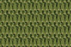 Retro military pattern featuring repeating illustrations of saluting army soldiers in olive green.