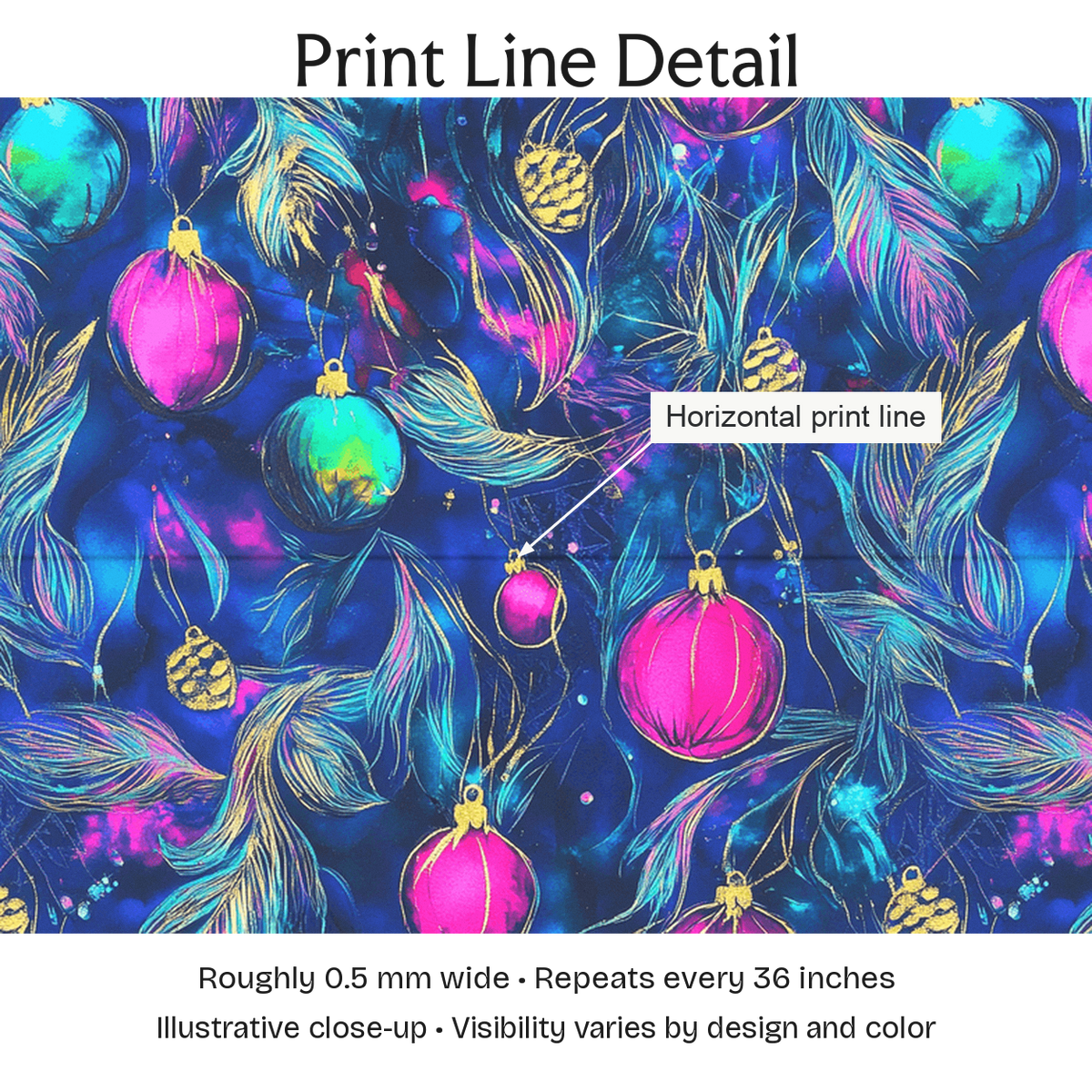 905742 — Print Line Detail. Illustrative close-up; visibility varies by design and color.