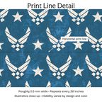 907809 — Print Line Detail. Illustrative close-up; visibility varies by design and color.