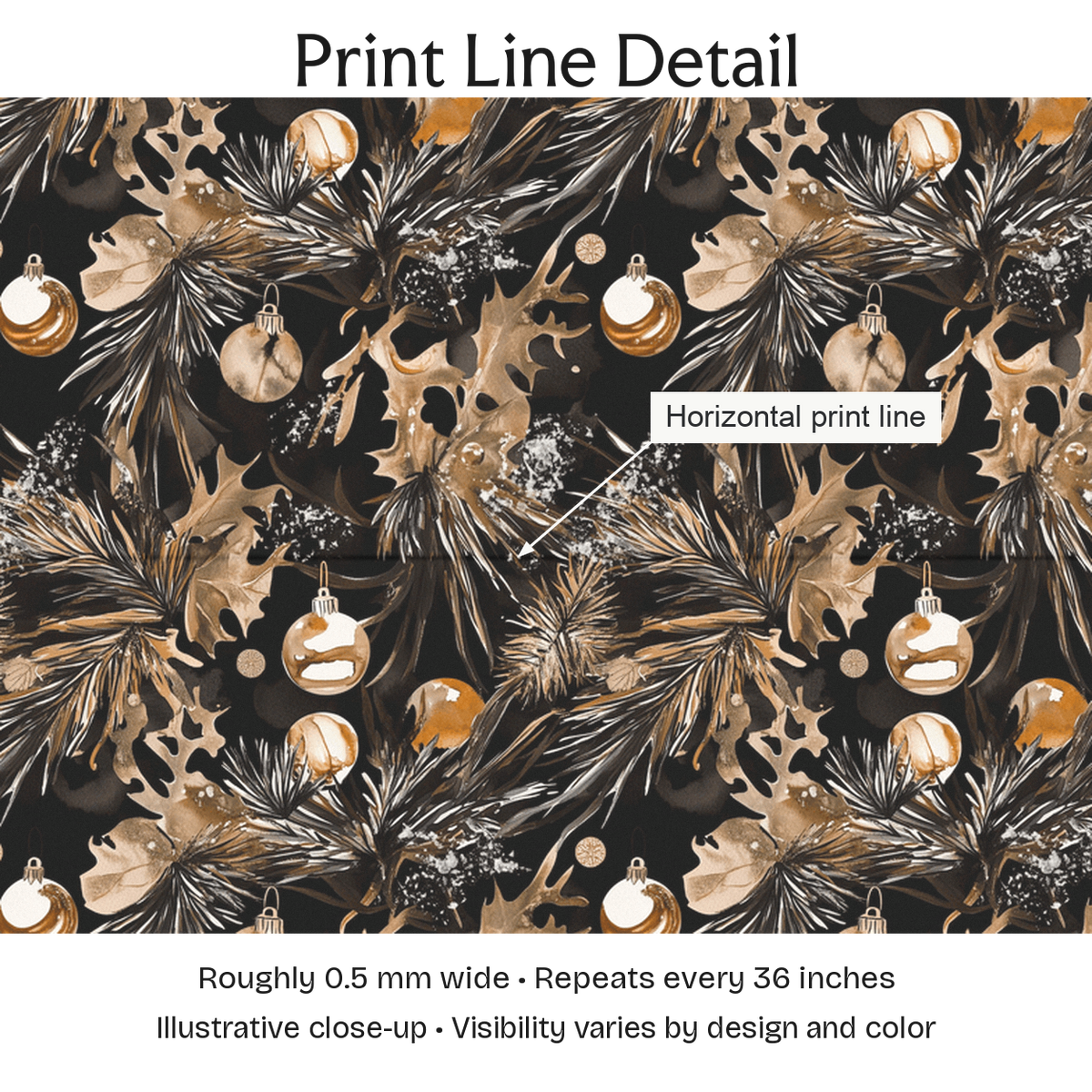 908718 — Print Line Detail. Illustrative close-up; visibility varies by design and color.