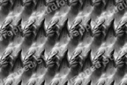 Gothic black and white dragon seamless pattern with mythical winged dragons in smoky mist.