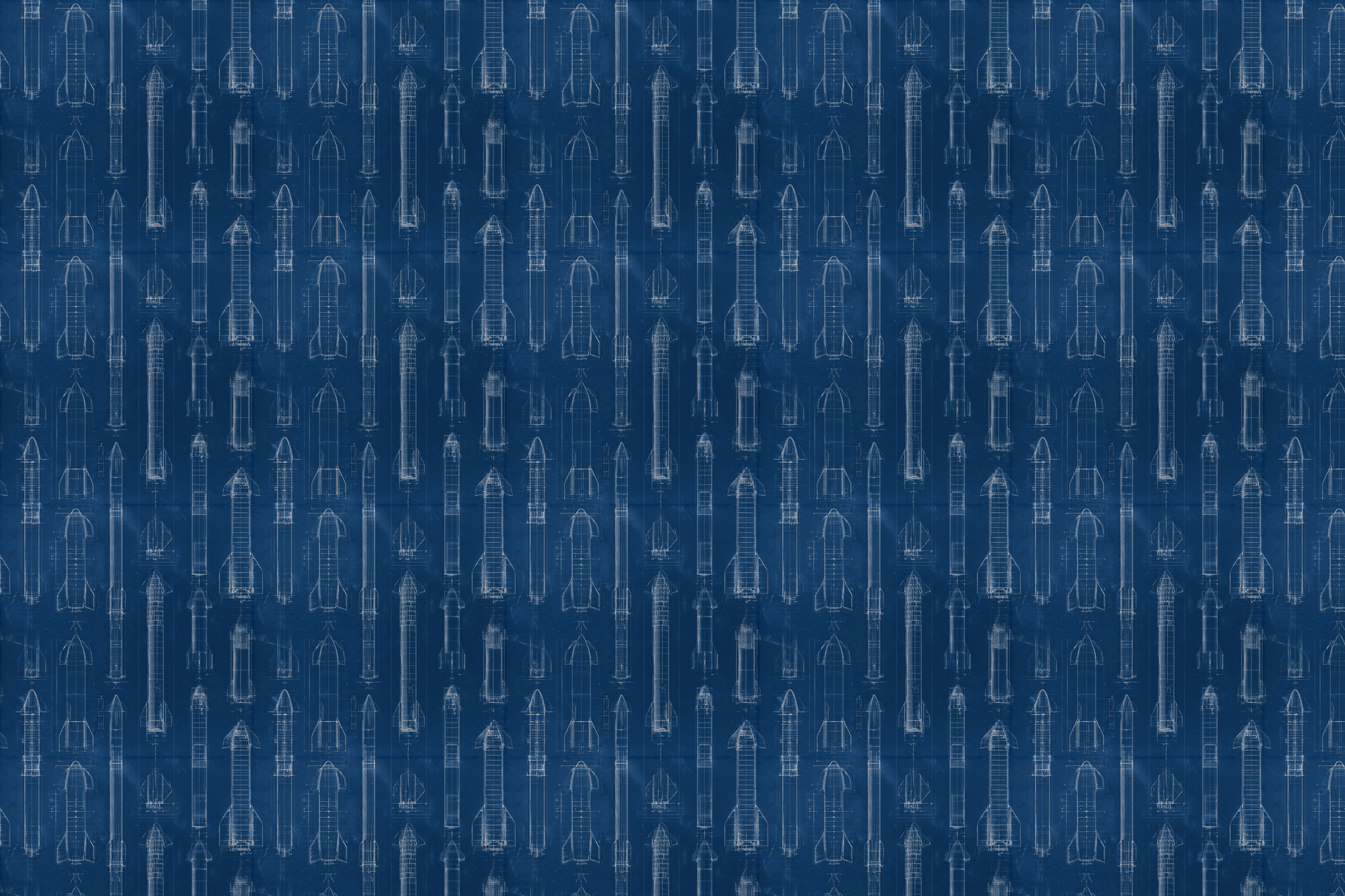 Cosmic Autopsy: Blueprint Rocket Wrapping Paper