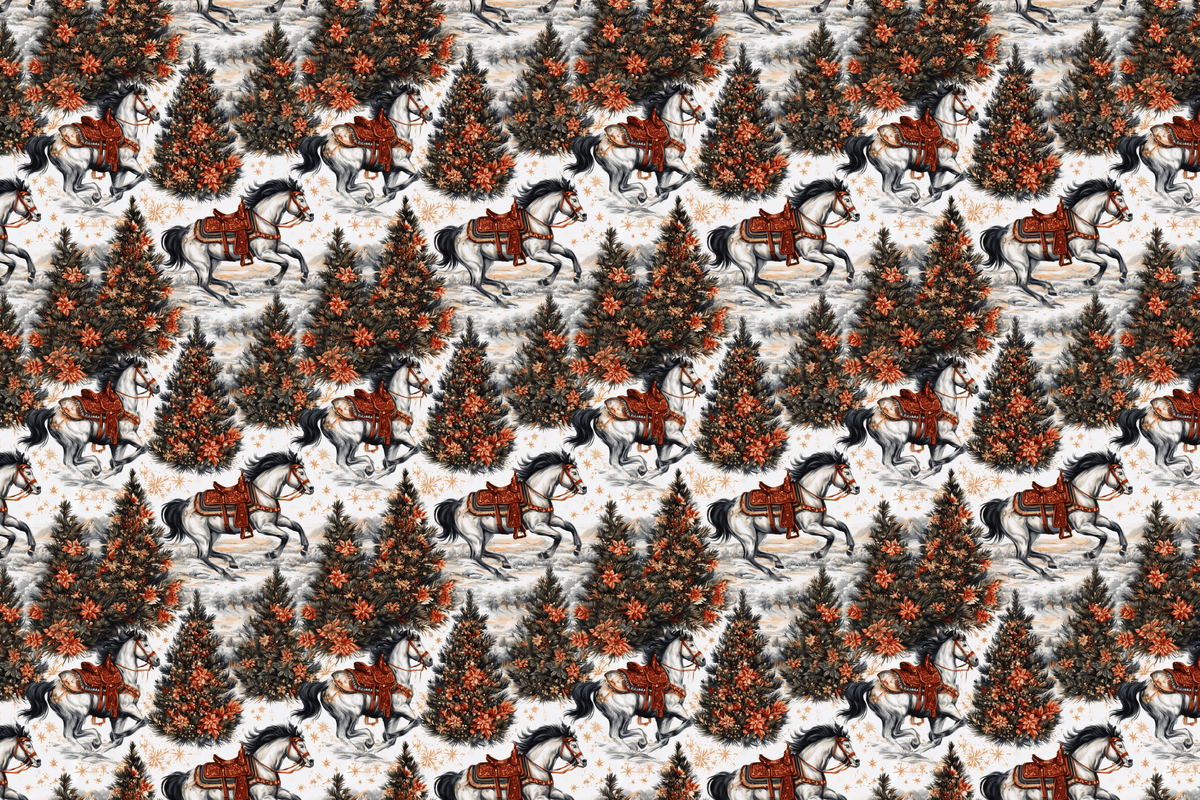 Festive Frontier: Western Christmas Gift Wrap