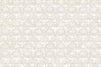 Elegant vintage Christian pattern with white doves and holy chalices on a beige damask background.