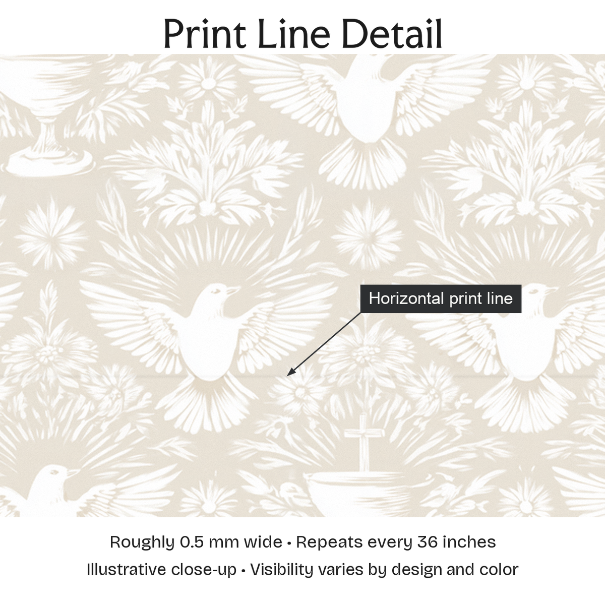 915615 — Print Line Detail. Illustrative close-up; visibility varies by design and color.