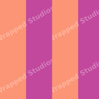 Modern geometric pattern with bold vertical stripes in coral orange and magenta purple.