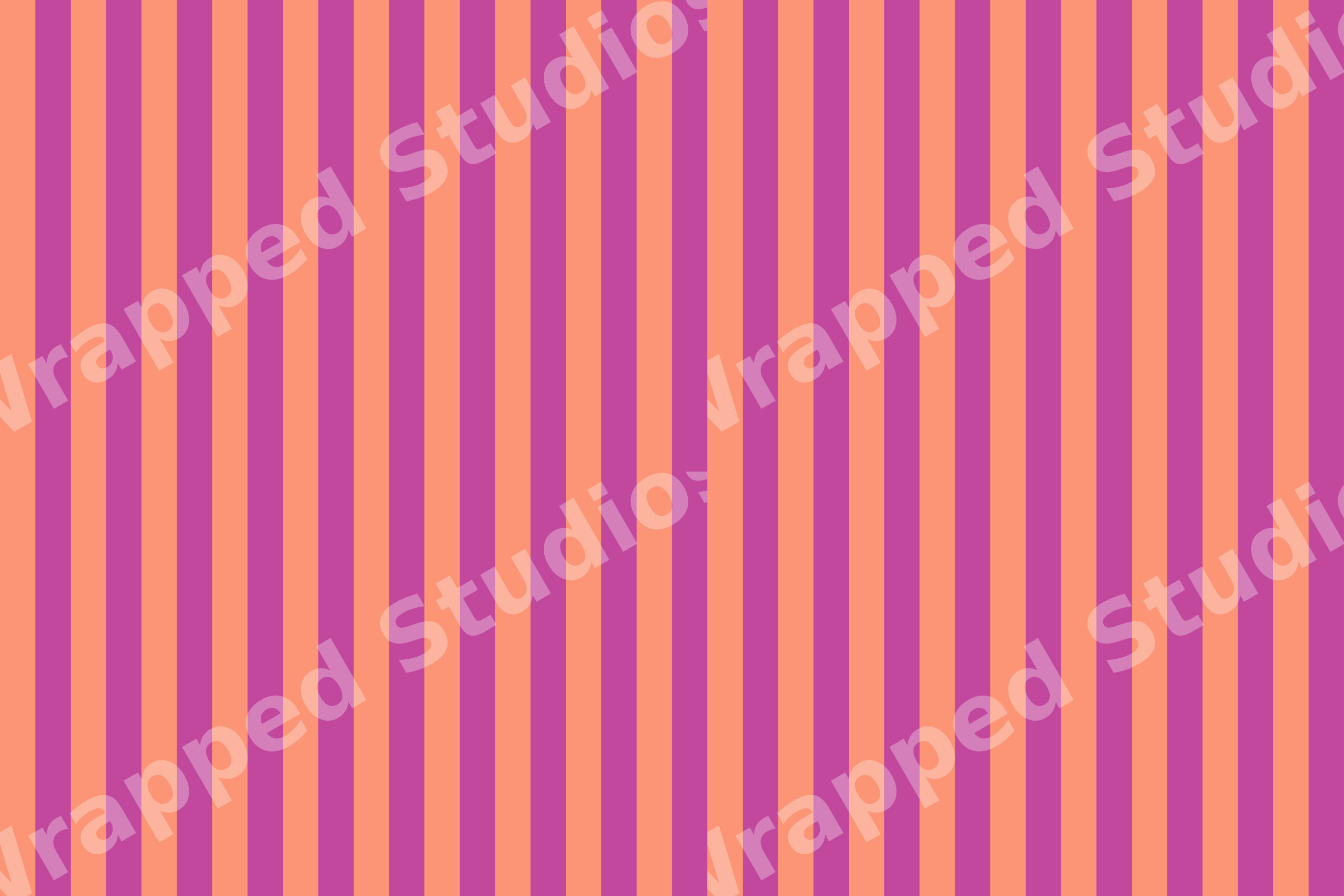 Retro geometric pattern with bold vertical stripes in vibrant purple and bright orange.