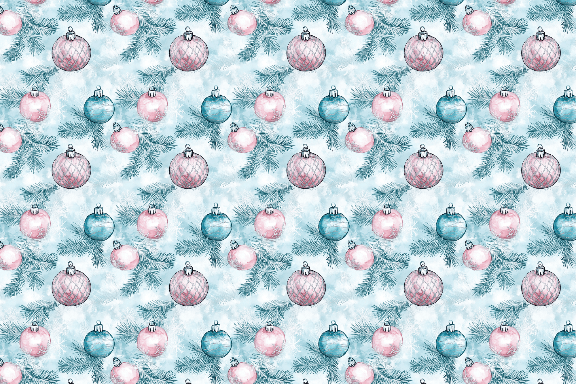 Winter Wonderland: Pastel Christmas Wrapping Paper