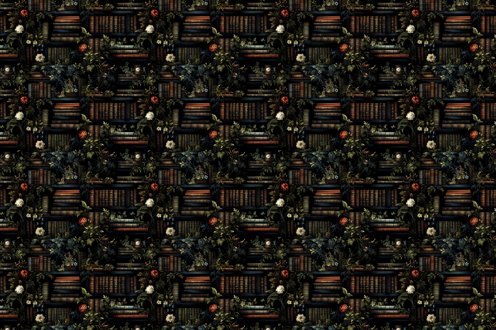 Bookish Botanical: Library Wrapping Paper