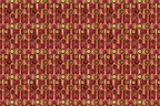 Elegant Art Deco geometric pattern with burgundy and gold circles over vertical stripes.