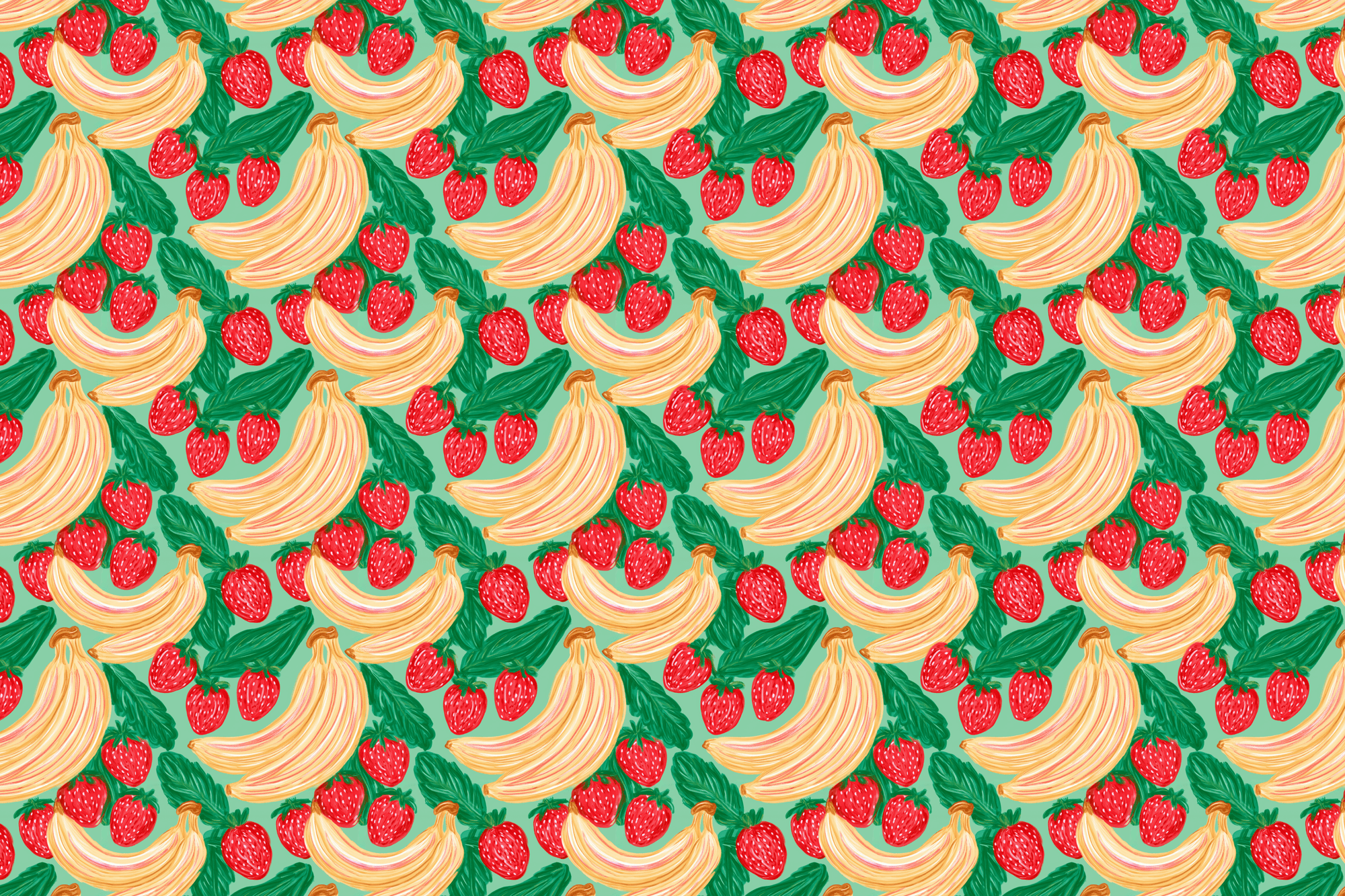 Smoothie Crime: Strawberry Banana Gift Wrap