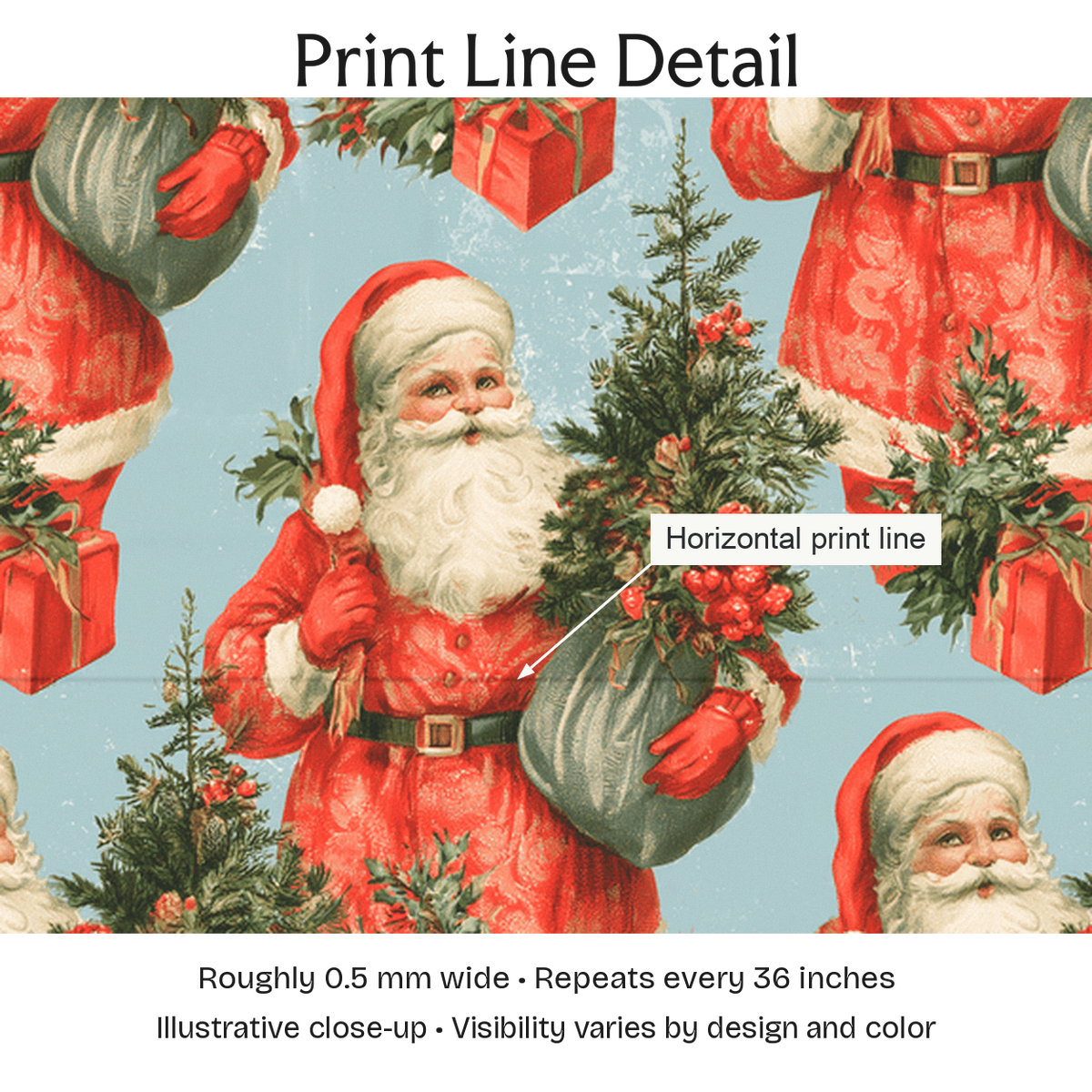 933467 — Print Line Detail. Illustrative close-up; visibility varies by design and color.