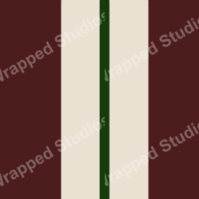 Simple stripe pattern in burgundy, cream, and dark green.