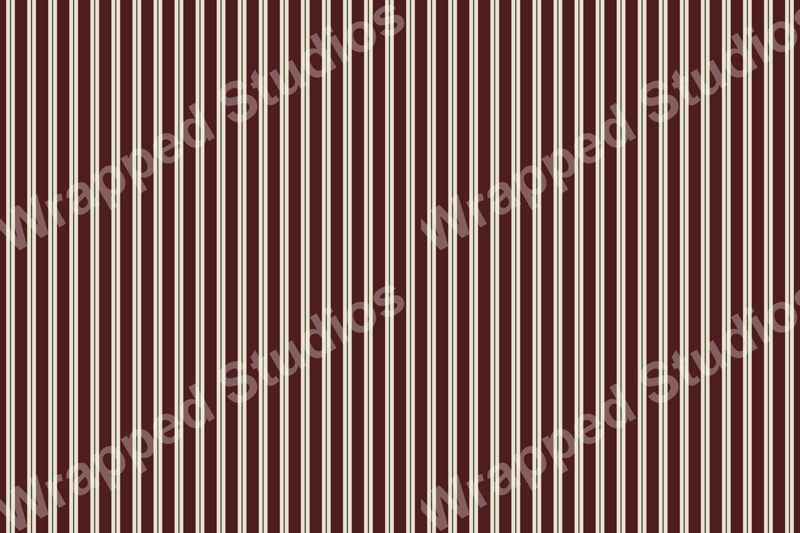 Classic stripe pattern in deep burgundy and cream; simple, elegant design.