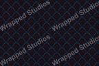 Elegant damask pattern in deep burgundy and muted blue-gray on a dark background.